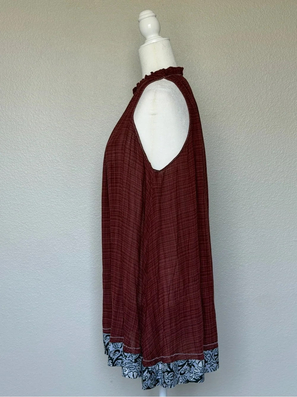 Free People Stargazer Tunic Mini Dress in a burgundy color - Size XS